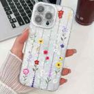 For iPhone 16 Pro Electroplating Flower Texture TPU Phone Case(Yellow Wildflower SH6) - 1