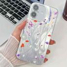 For iPhone 16 Electroplating Flower Texture TPU Phone Case(Wild Chrysanthemum SH5) - 1