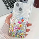 For iPhone 15 Electroplating Flower Texture TPU Phone Case(Little Wildflower SH3) - 1