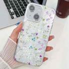 For iPhone 14 Electroplating Flower Texture TPU Phone Case(Wild Chrysanthemum SH5) - 1