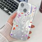 For iPhone 14 Electroplating Flower Texture TPU Phone Case(Purple Wildflowers SH1) - 1