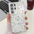 For Samsung Galaxy S25 Ultra 5G Electroplating Flower Texture TPU Phone Case(Wild Chrysanthemum SH5) - 1
