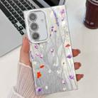 For Samsung Galaxy S24 FE 5G Electroplating Flower Texture TPU Phone Case(Purple Wildflowers SH1) - 1