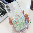 For iPhone 16 Electroplating Flower Texture Wristband TPU Phone Case(Little Wildflower SH3) - 1