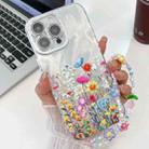 For iPhone 13 Pro Electroplating Flower Texture Wristband TPU Phone Case(Flowers SH4) - 1