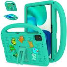 For Honor Pad X8a / X9 2024 Cartoon Sparrow EVA Shockproof Tablet Case(Glacier Green) - 1