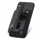 For Samsung Galaxy A55 5G Retro MagSafe Zipper Wallet Card Bag Back Phone Case(Black) - 3