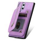 For Samsung Galaxy S24 Ultra 5G Retro MagSafe Zipper Wallet Card Bag Back Phone Case(Purple) - 3