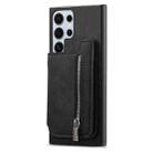 For Samsung Galaxy S24 Ultra 5G Retro MagSafe Zipper Wallet Card Bag Back Phone Case(Black) - 2