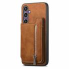 For Samsung Galaxy S23 FE 5G Retro MagSafe Zipper Wallet Card Bag Back Phone Case(Brown) - 2