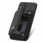 For Samsung Galaxy S23 FE 5G Retro MagSafe Zipper Wallet Card Bag Back Phone Case(Black) - 3
