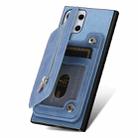 For Samsung Galaxy S23 Ultra 5G Retro MagSafe Zipper Wallet Card Bag Back Phone Case(Blue) - 3
