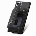 For Samsung Galaxy S23 Ultra 5G Retro MagSafe Zipper Wallet Card Bag Back Phone Case(Black) - 3