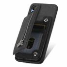 For Samsung Galaxy F15 / M15 Retro MagSafe Zipper Wallet Card Bag Back Phone Case(Black) - 3