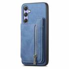 For Samsung Galaxy M54 / F54 5G Retro MagSafe Zipper Wallet Card Bag Back Phone Case(Blue) - 2
