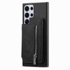 For Samsung Galaxy S25 Ultra 5G Retro MagSafe Zipper Wallet Card Bag Back Phone Case(Black) - 2
