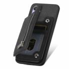 For Motorola Moto G 5G 2024 Retro MagSafe Zipper Wallet Card Bag Back Phone Case(Black) - 3