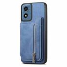 For Motorola Moto G Stylus 5G 2024 Retro MagSafe Zipper Wallet Card Bag Back Phone Case(Blue) - 2