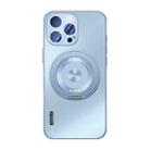 For iPhone 13 Pro Max Cooling MagSafe Holder Phone Case with Lens Film(Blue) - 1