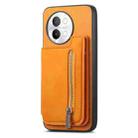 For vivo iQOO Neo9 / Neo9 Pro 5G Retro MagSafe Zipper Wallet Card Bag Back Phone Case(Yellow) - 2
