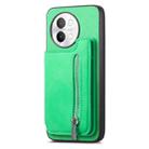 For vivo S18e 5G Retro MagSafe Zipper Wallet Card Bag Back Phone Case(Green) - 2