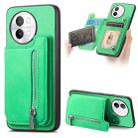 For vivo S17e / iQOO Z7 Pro / T2 Pro Retro MagSafe Zipper Wallet Card Bag Back Phone Case(Green) - 1
