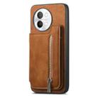 For vivo S17e / iQOO Z7 Pro / T2 Pro Retro MagSafe Zipper Wallet Card Bag Back Phone Case(Brown) - 2