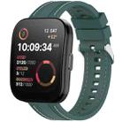 For Amazfit Bip 5 / GTR 4 / GTR 3 Quick Release Two Side Stitching Silicone Watch Band(Olive Green) - 1