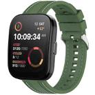 For Amazfit Bip 5 / GTR 4 / GTR 3 Quick Release Two Side Stitching Silicone Watch Band(Spruce Green) - 1
