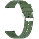 For Amazfit Bip 5 / GTR 4 / GTR 3 Quick Release Two Side Stitching Silicone Watch Band(Spruce Green) - 3