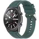 For Samsung Galaxy Watch3 45mm Quick Release Two Side Stitching Silicone Watch Band(Olive Green) - 1