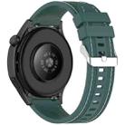 For Samsung Galaxy Watch3 45mm Quick Release Two Side Stitching Silicone Watch Band(Olive Green) - 2