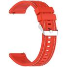 For Samsung Galaxy Watch3 45mm Quick Release Two Side Stitching Silicone Watch Band(Red) - 3