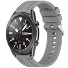 For Samsung Galaxy Watch3 45mm Quick Release Two Side Stitching Silicone Watch Band(Gray) - 1