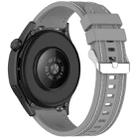 For Samsung Galaxy Watch3 45mm Quick Release Two Side Stitching Silicone Watch Band(Gray) - 2