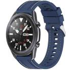 For Samsung Galaxy Watch3 45mm Quick Release Two Side Stitching Silicone Watch Band(Dark Blue) - 1