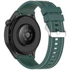 For Huawei Watch GT5 Pro 46mm Quick Release Two Side Stitching Silicone Watch Band(Olive Green) - 2