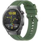For Huawei Watch GT5 Pro 46mm Quick Release Two Side Stitching Silicone Watch Band(Spruce Green) - 1