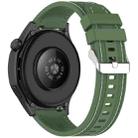 For Huawei Watch GT5 Pro 46mm Quick Release Two Side Stitching Silicone Watch Band(Spruce Green) - 2