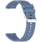 For Garmin Venu 3 Quick Release Two Side Stitching Silicone Watch Band(Light Blue) - 3