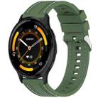 For Garmin Venu 3 Quick Release Two Side Stitching Silicone Watch Band(Spruce Green) - 1