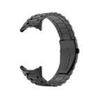 For Google Pixel Watch 3 45mm Three Beads Stainless Steel Folding Buckle Integrated Watch Band(Black) - 2
