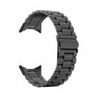 For Google Pixel Watch 3 45mm Three Beads Stainless Steel Folding Buckle Integrated Watch Band(Black) - 3