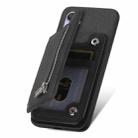 For Redmi Note 13 Pro+ Retro MagSafe Zipper Wallet Card Bag Back Phone Case(Black) - 3