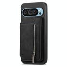 For Google Pixel 7 Retro MagSafe Zipper Wallet Card Bag Back Phone Case(Black) - 2