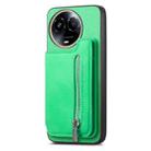 For Realme GT Neo5 SE 5G Retro MagSafe Zipper Wallet Card Bag Back Phone Case(Green) - 2