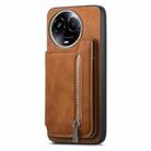 For Realme GT Neo5 SE 5G Retro MagSafe Zipper Wallet Card Bag Back Phone Case(Brown) - 2