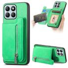 For Honor X8b Retro MagSafe Zipper Wallet Card Bag Back Phone Case(Green) - 1