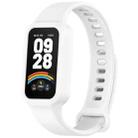 For Redmi Band 3 / Xiaomi Smart Band 9 Active Solid Color Soft Silicone Integrated Watch Band(White) - 1