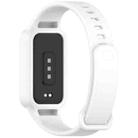 For Redmi Band 3 / Xiaomi Smart Band 9 Active Solid Color Soft Silicone Integrated Watch Band(White) - 2